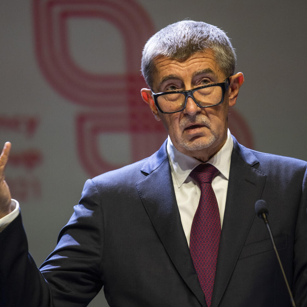 Na snímke český premiér Andrej Babiš počas tlačovej konferencie po stretnutí premiérov krajín V4 v poľskom meste Lublin 11. septembra 2020. FOTO TASR - Jaroslav Novák