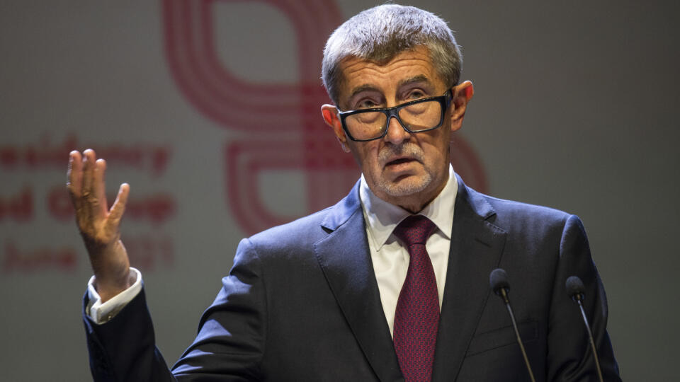 Na snímke český premiér Andrej Babiš počas tlačovej konferencie po stretnutí premiérov krajín V4 v poľskom meste Lublin 11. septembra 2020. FOTO TASR - Jaroslav Novák