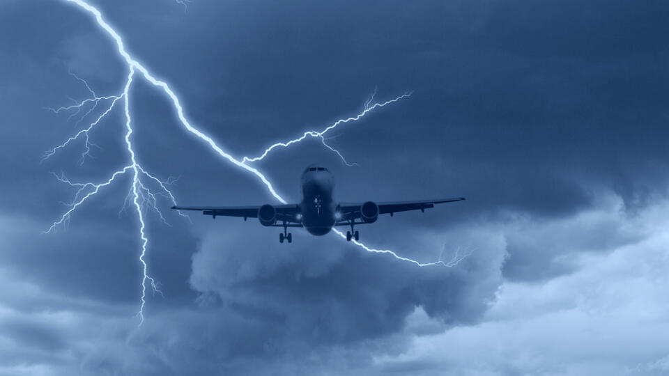 Airplane,In,The,Sky,With,Lightning