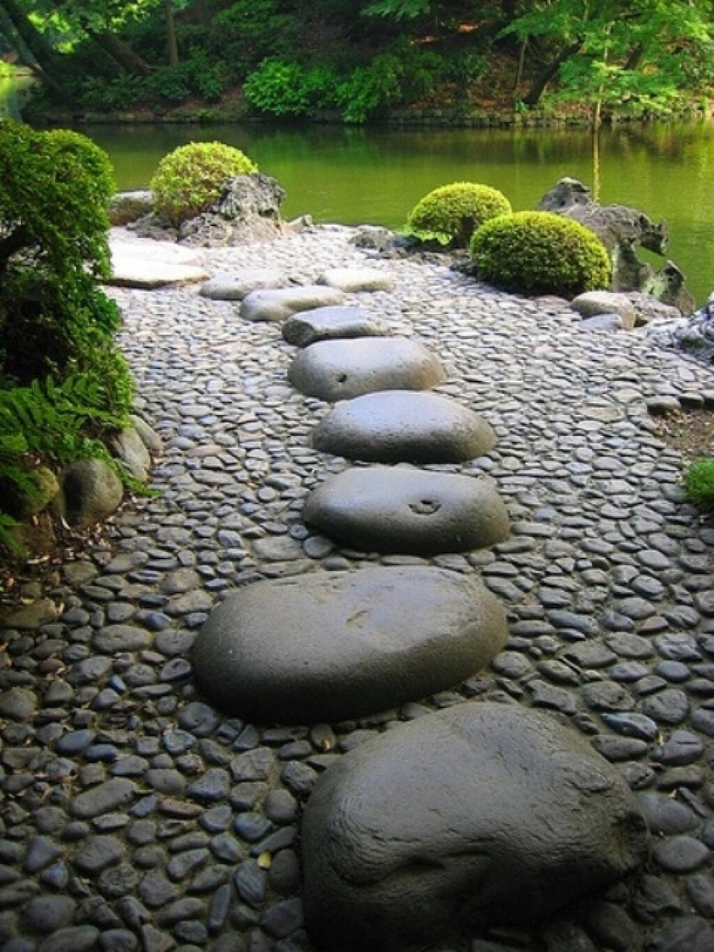 Сады Японии каменные дорожки