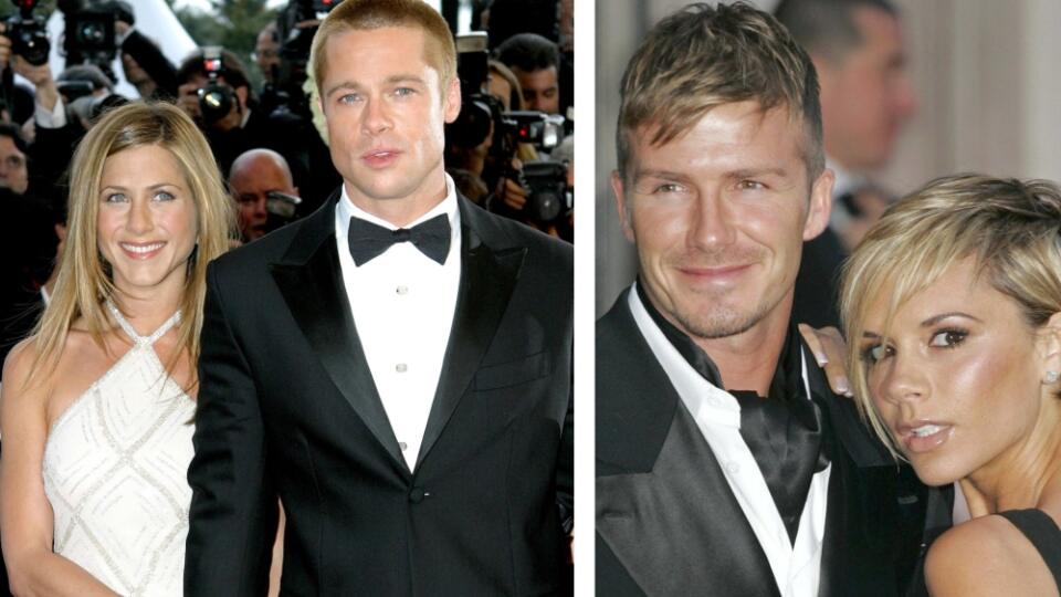 Jennifer Aniston a Brad Pitt, Victoria a David Beckamovci.