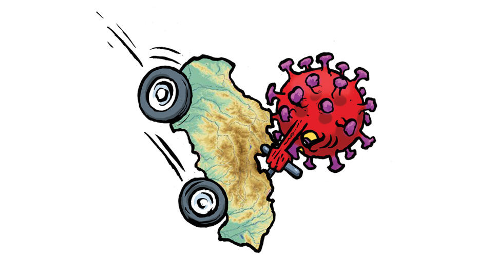 automobil, korona, ilustracia