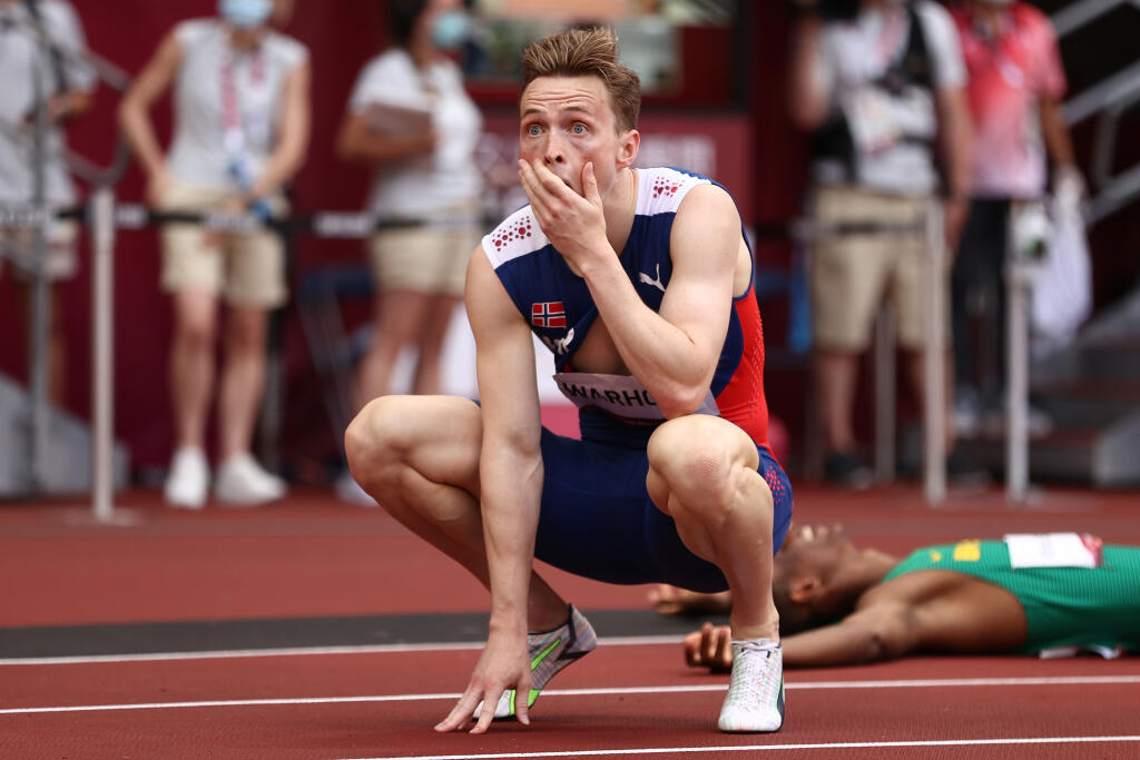 Karsten Warholm v behu na 400m cez prekážky prekonal svetový rekord a získal zlato na olympiáde v Tokiu.