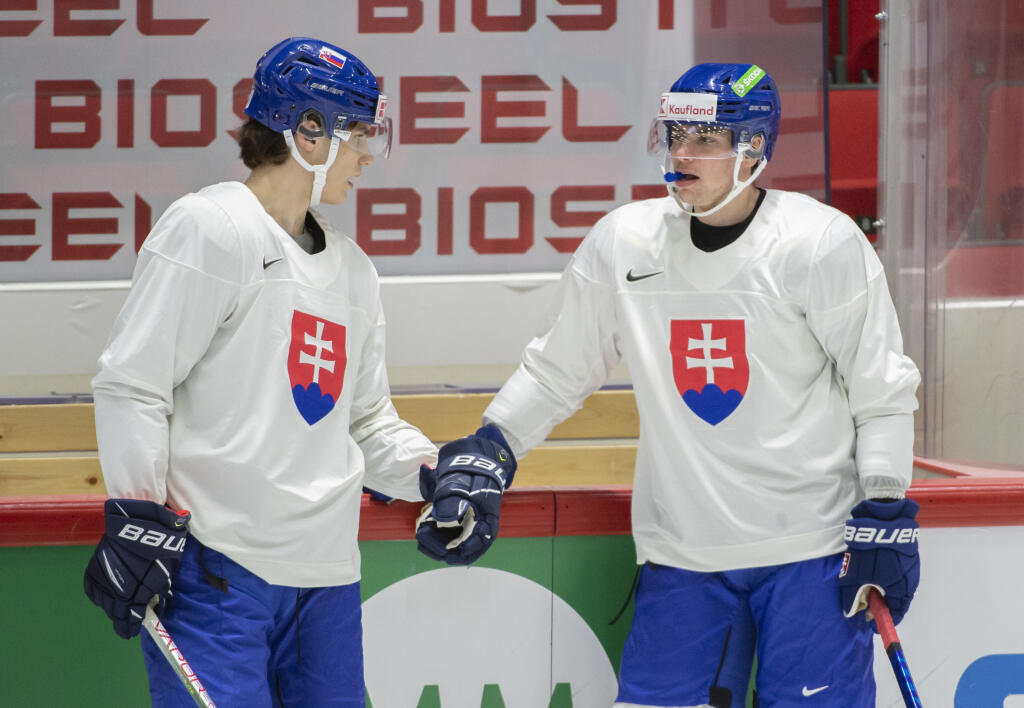 Prvý tréning slovenskej hokejovej reprezentácie pred štartom MS v Helsinkách.