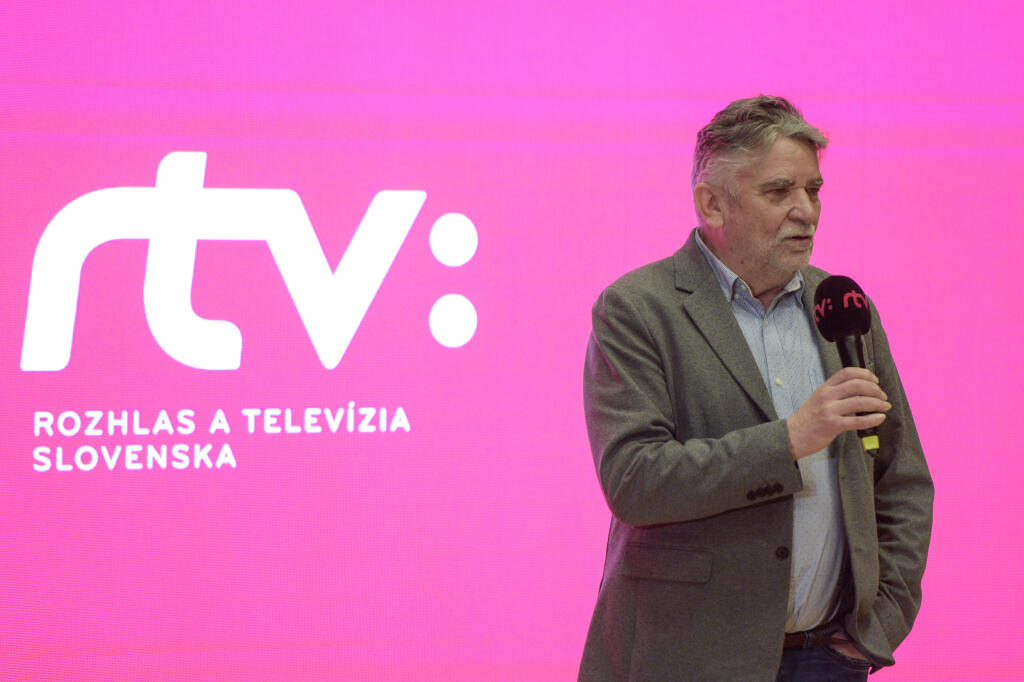 Na snímke generálny riaditeľ RTVS Ľuboš Machaj počas predstavenia jarnej vysielacej štruktúry RTVS 17. januára 2023 v Bratislave.