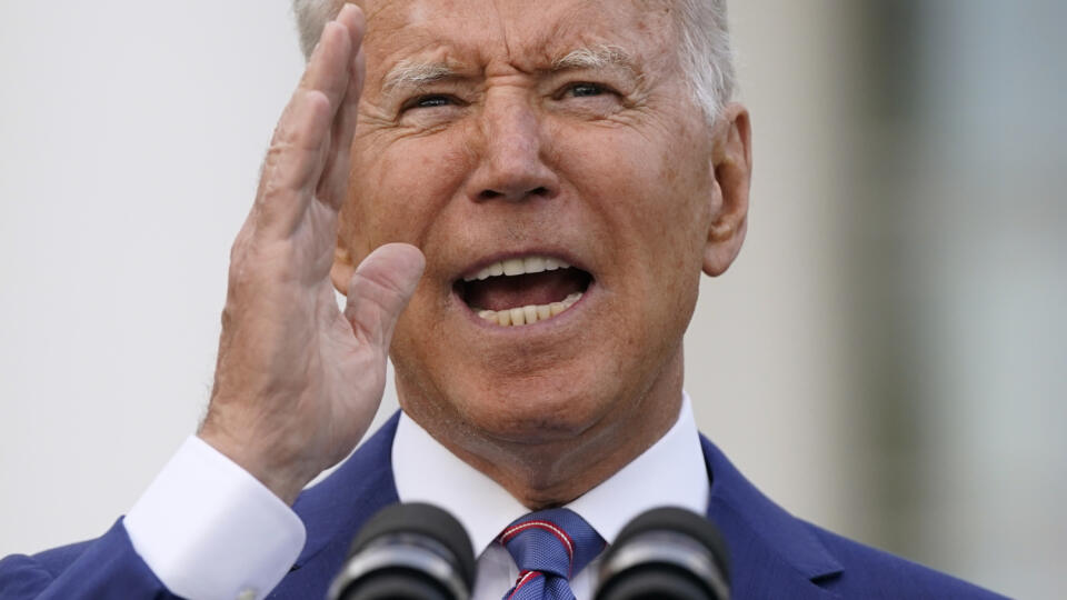 WA 4 Washington - Americký prezident Joe Biden počas prejavu pri príležitosti osláv Dňa nezávislosti v Bielom dome vo Washingtone v nedeľu 4. júla 2021. FOTO TASR/AP