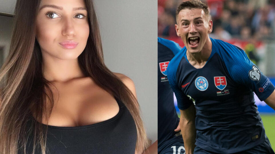 Róbert Boženík a jeho priateľka Alexandra Vašaničová. Sexi kráska upútala pozornosť Holanďanov ihneď po prestupe reprezentačného útočníka do Feyenoordu Rotterdam.