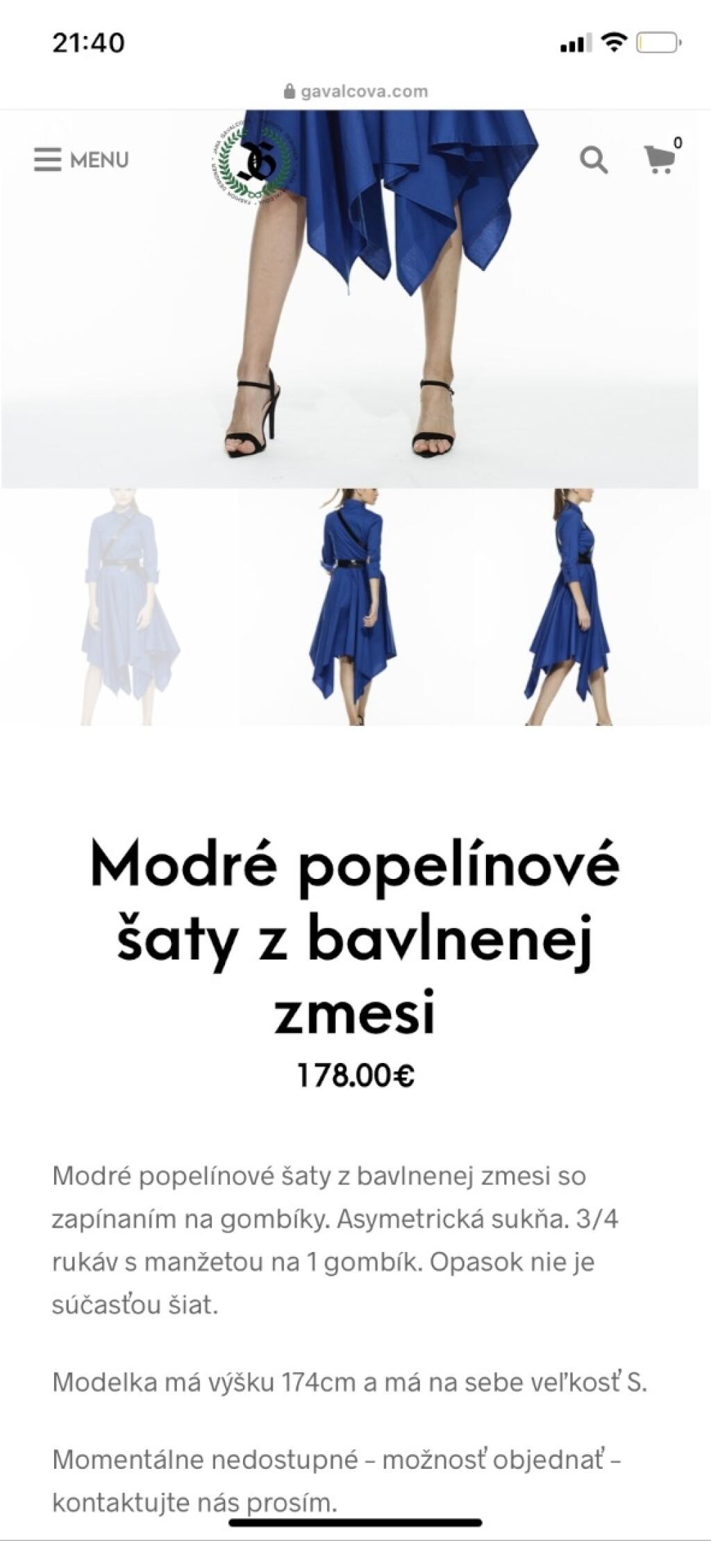 Rovnaký kúsok, aký mala Petra Vlhová u prezidentky, má návrhárka Gavalcová aj vo svojom e-shope za 178 eur. „Áno, to sú tie šaty,“ potvrdila Gavalcová, keď sme sa jej spýtali, či si najlepšia lyžiarka na svete vybrala šaty, ktoré má aj vo svojom e-shope.