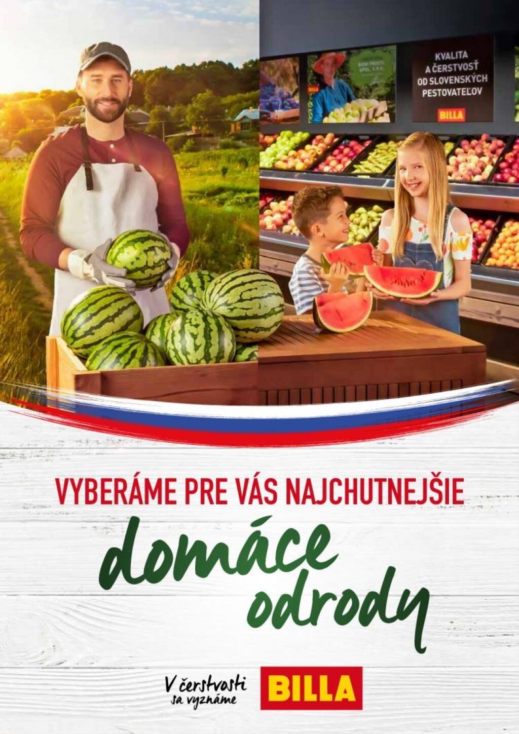 Billa v letnej kampani promuje sortiment od slovenských farmárov