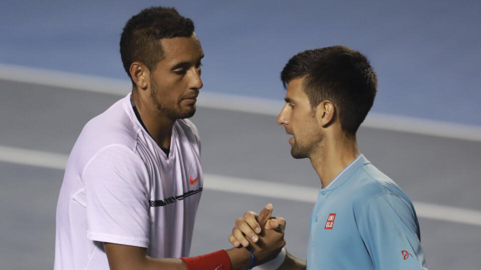 Nick Kyrgios a Novak Djokovič.