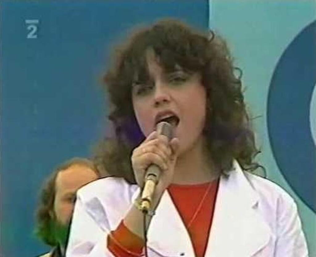 Lucie Bílá počas spartakiády v roku 1985.