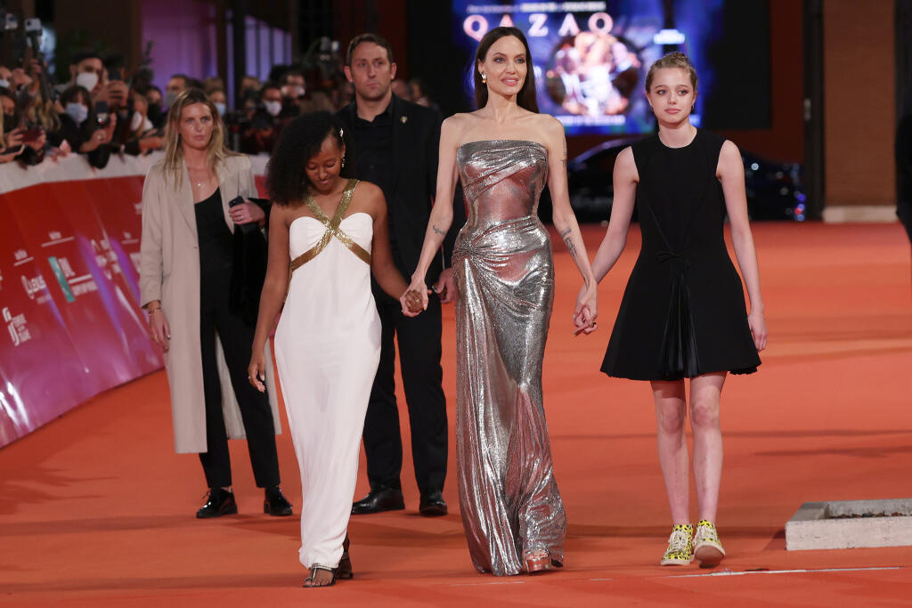 Herečka Angelina Jolie na premiére filmu Eternals v Ríme.