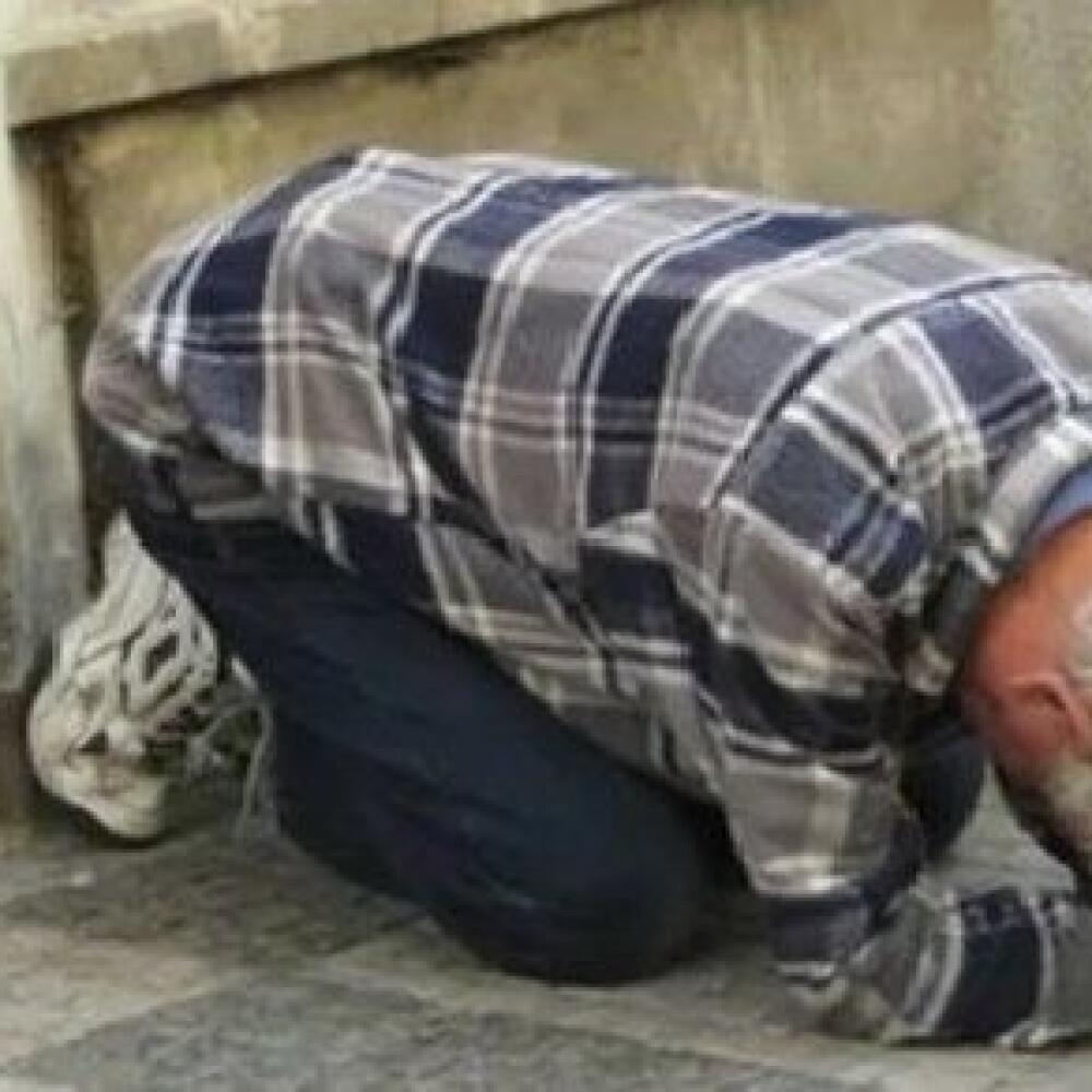 žobrák na ulici