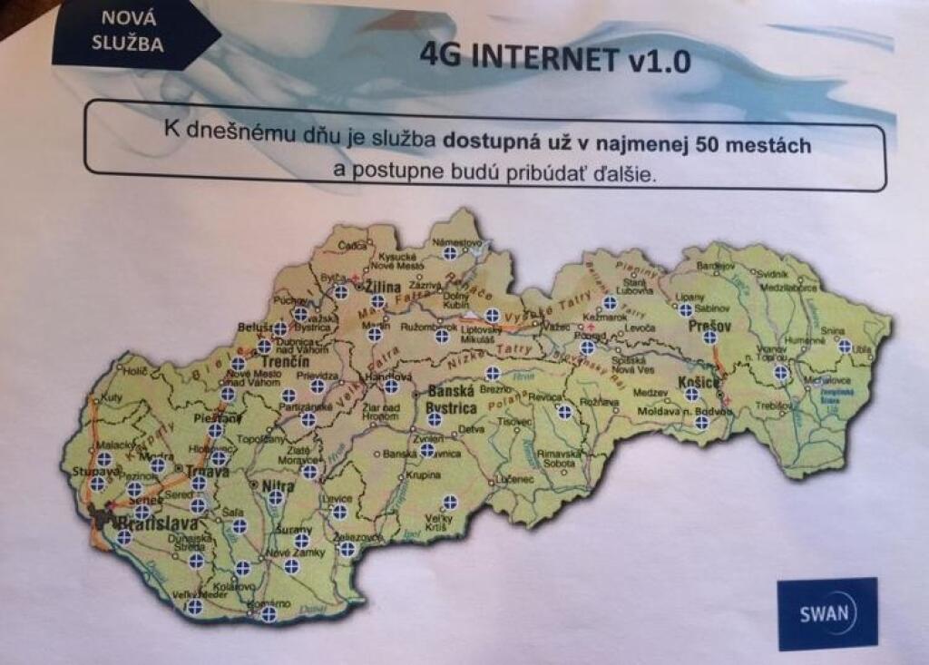 Swan spúšťa 4G internet (takmer) bez obmedzení