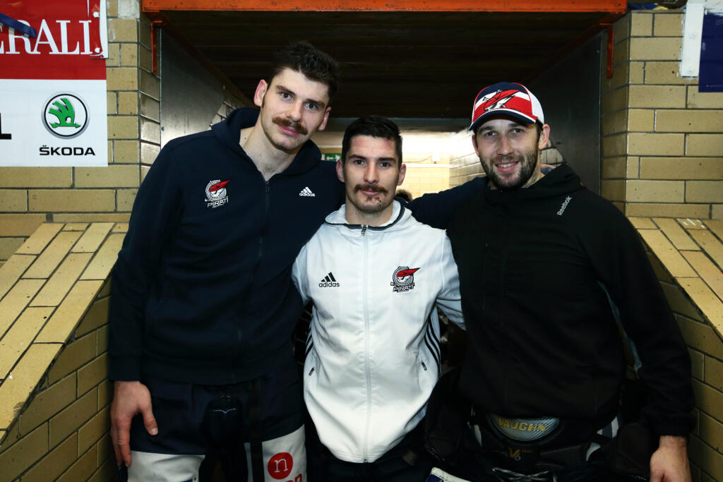 Slovenské trio z Chomutova. Zľava: Juraj Valach, Dávid Skokan a Ján Laco.