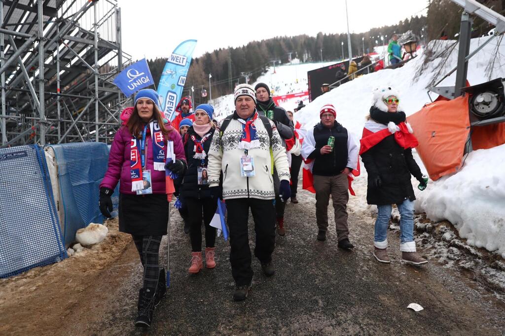 Slovenské vlajky sa v Semmeringu nestratili.