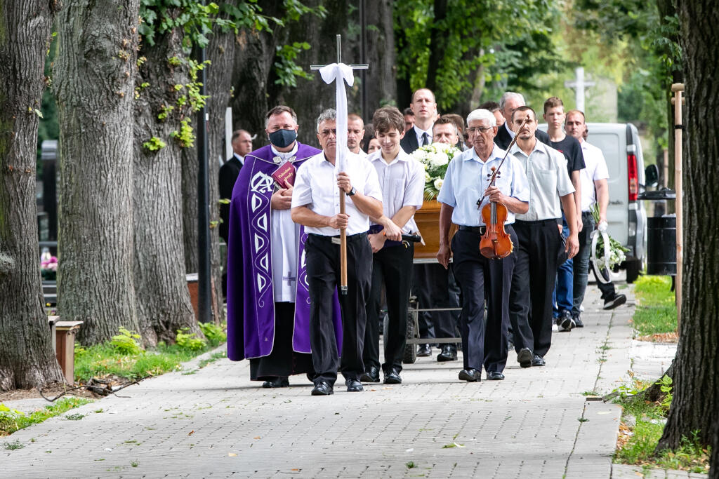 Pohreb manželky bývalého slovenského hokejistu Miroslava Ďuráka Daniely.