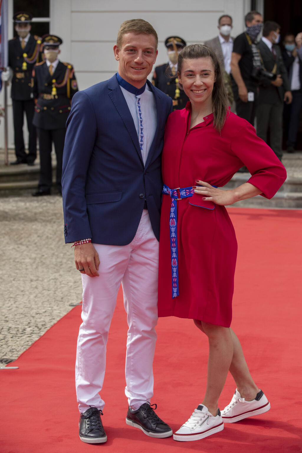 Šprintér Ján Volko a gymnastka Barbora Mokošová priedviedli v plnej paráde nové olympijské outfity.