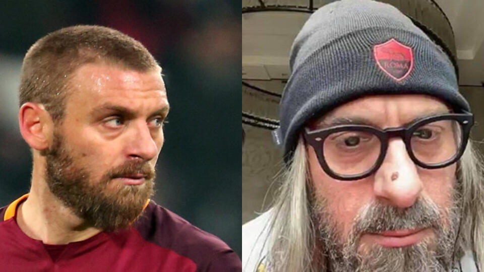 Futbalová hviezda sa poriadne zamaskovala. Danielle De Rossi nechcel, aby ho na tribúne niekto spoznal. Maskovanie trvalo neuveriteľné štyri hodiny.