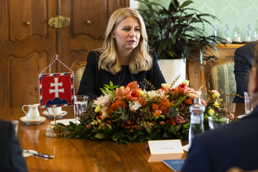 Na snímke prezidentka SR Zuzana Čaputová počas prijatia predstaviteľov zdravotníckych stavovských organizácií v Prezidentskom paláci v Bratislave v piatok 14. októbra 2022. FOTO TASR - Jaroslav Novák