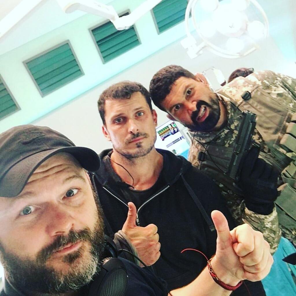 Na nakrúcaní Ultimáta s Attilom Véghom.