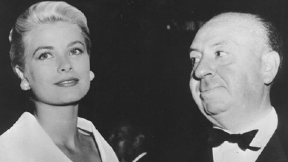 Alfred Hitchcock s herečkou Grace Kelly.