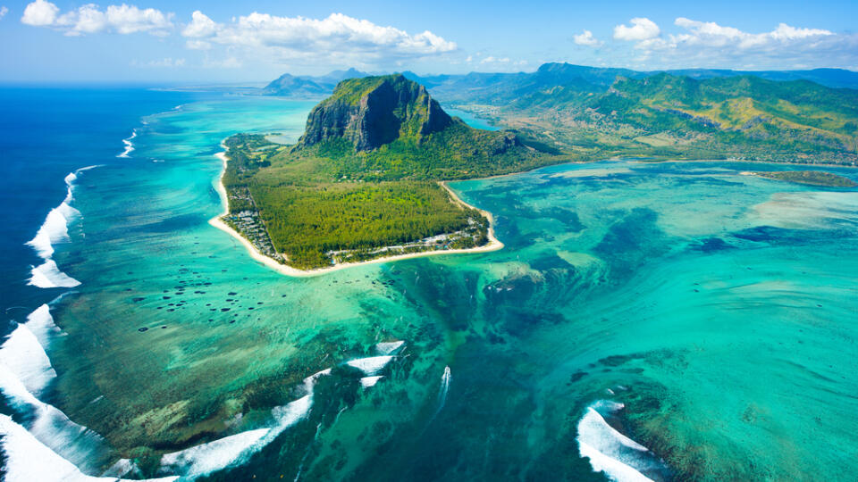 Aerial,View,Of,Mauritius,Island,Panorama,And,Famous,Le,Morne