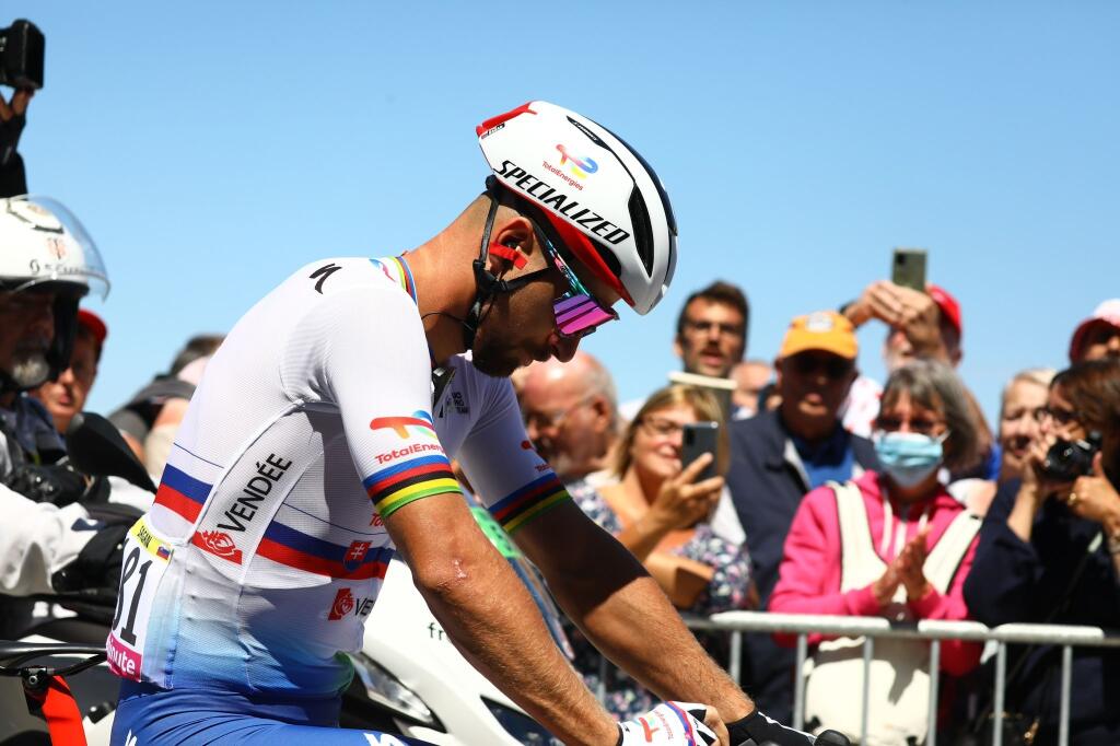 Peter Sagan pred štartom utorkovej 4. etapy.