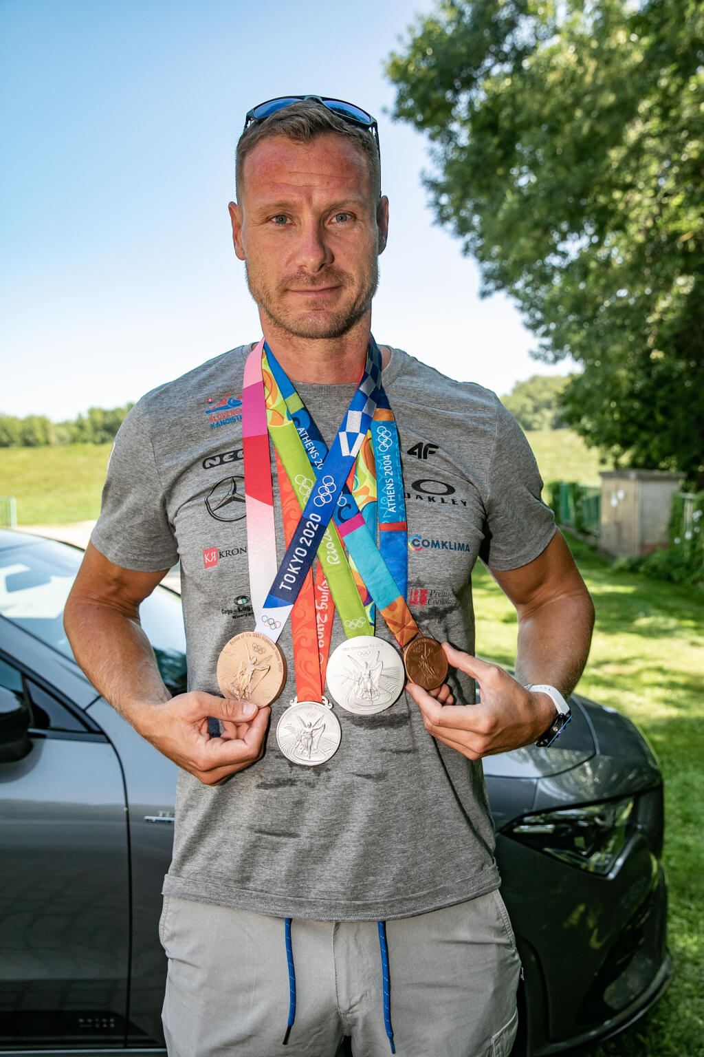 Erik Vlček so svojimi štyrmi olympijskými medailami.