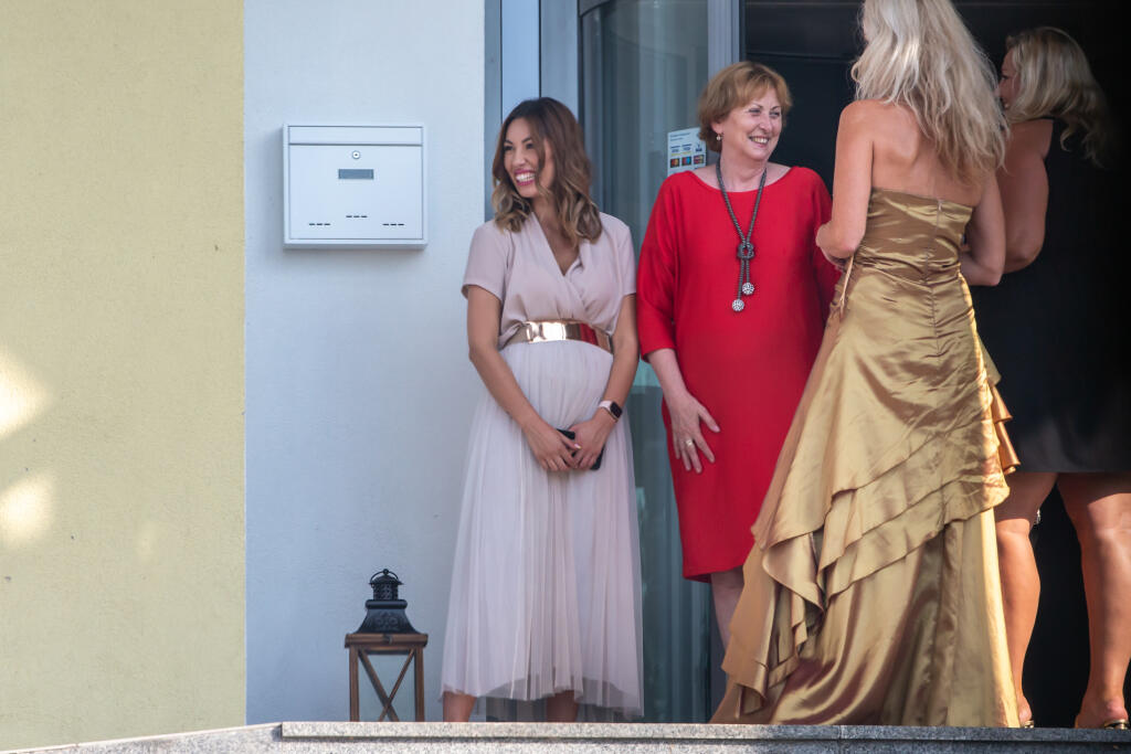 Na snímke je Daniela Cristová počas oslavy svojej mamy Ivany Cristovej.