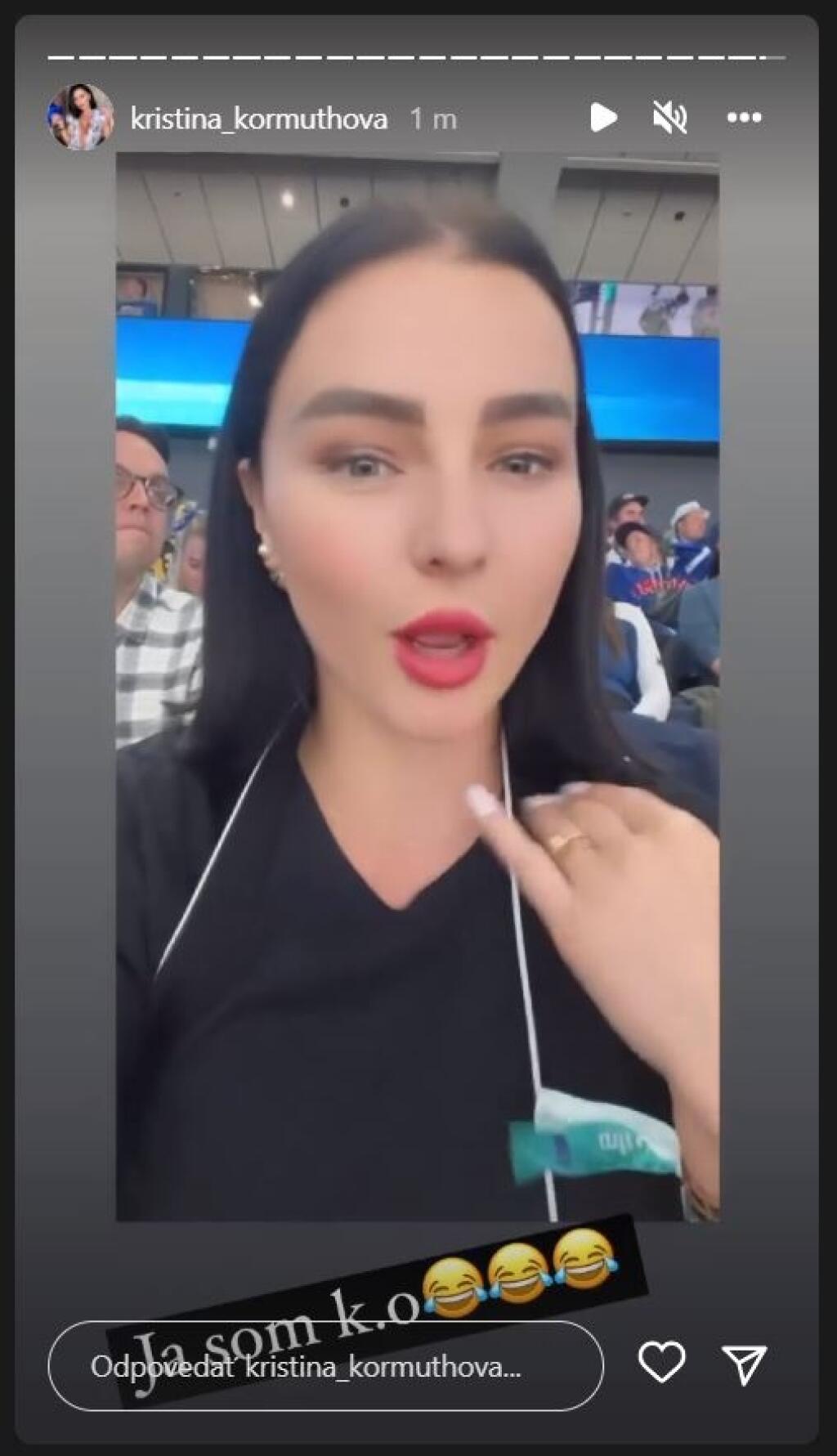 Kormúthová fandila našim hokejistom z VIP-ky štadióna v Tampere, no nebola ticho. Práve naopak, správala sa ako pravá fanúšička.