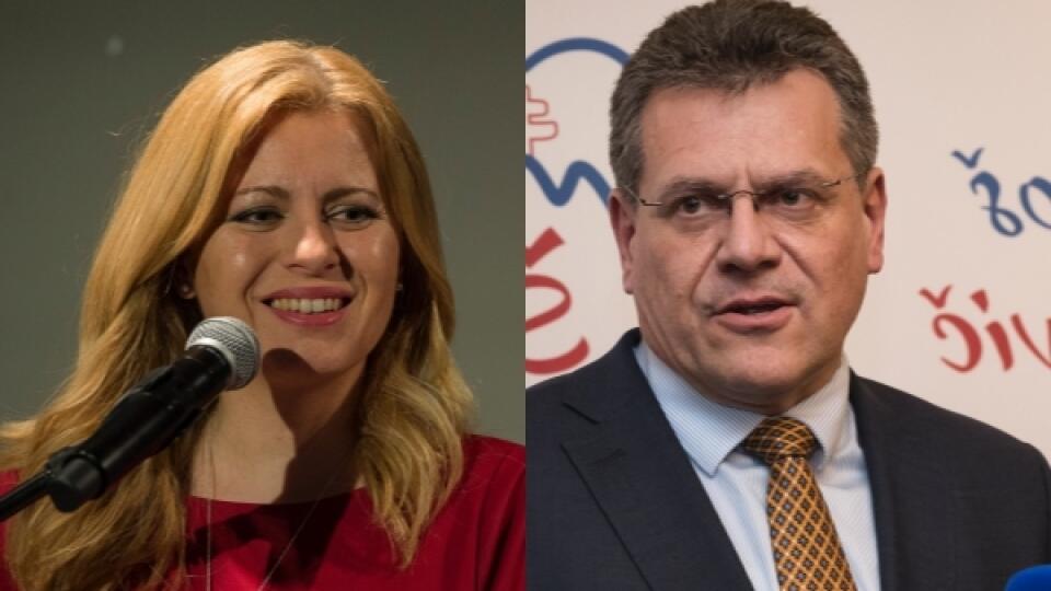 V druhom kole volieb sa stretne Zuzana Čaputová a Maroš Šefčovič.