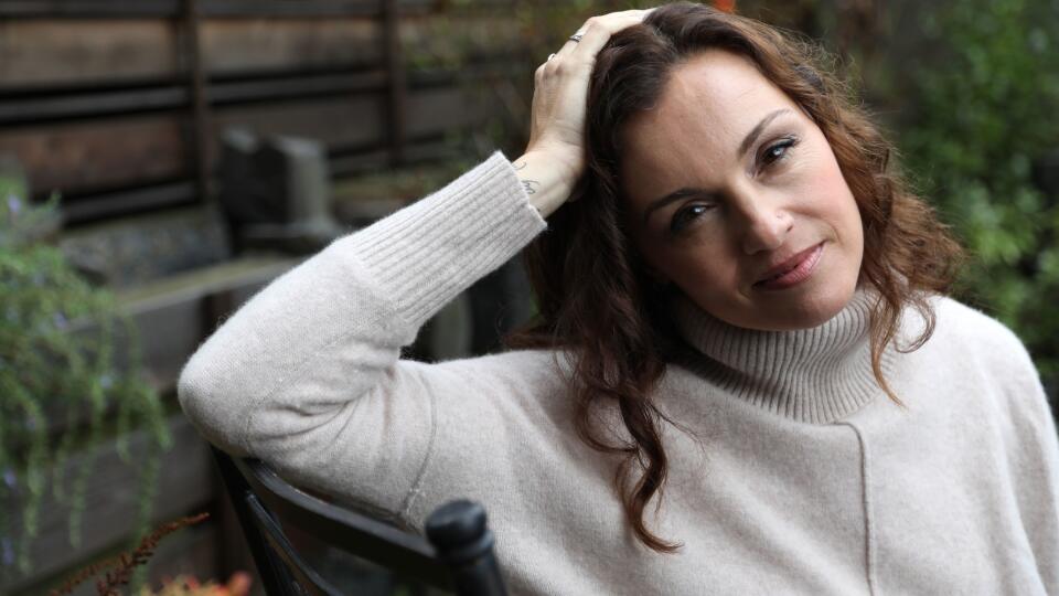 Woman with Brown Hair and Beautiful Brown Eyes