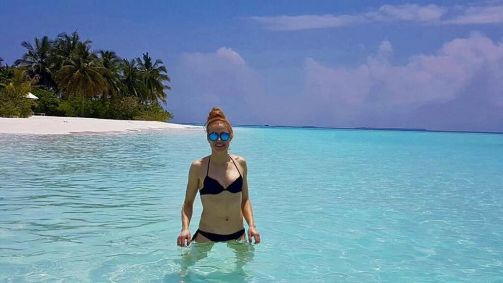 Česká biatlonistka Gabriela Koukalová si užila Maledivy.