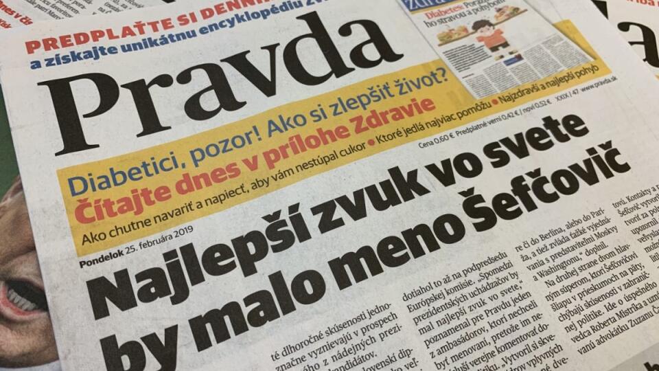 Pravda kope za Šefčoviča. Tak ako za Fica, keď súperil s Kiskom - Názor | Denník nie je objektívny, kandidáta Smeru zvýhodňuje, iní sa na titulnú stranu nedostali