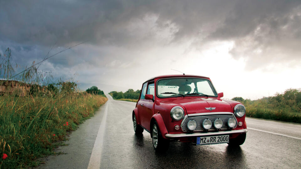 Mugello,,Italy,-,May,,2013:,Red,Classic,Austin,Mini,Cooper