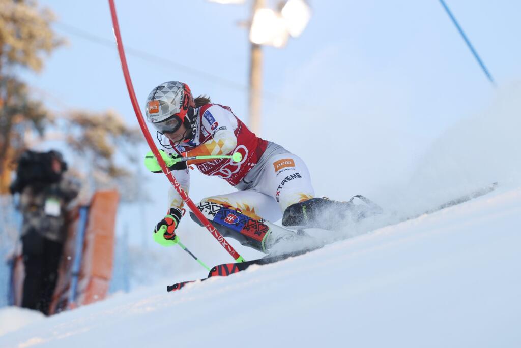 WA 29 Levi - Slovenka Petra Vlhová počas 1. kola slalomu Svetového pohára alpských lyžiarok vo fínskom Lev.