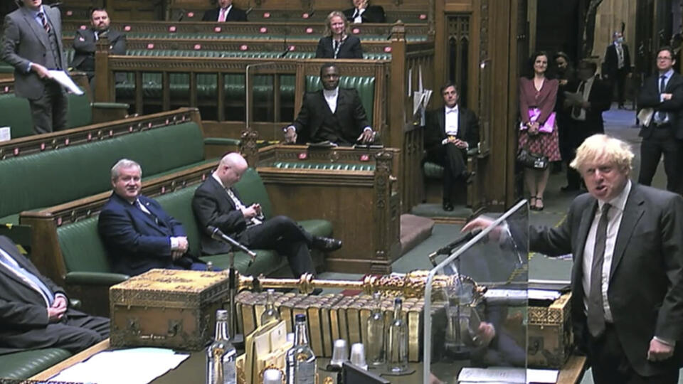 Boris Johnson prejav v parlamente