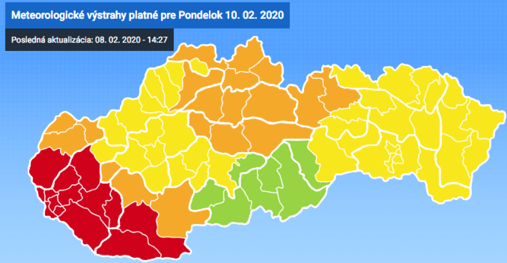 Meteorológovia vydali výstrahu