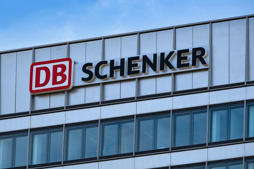 Multi-storey,Modern,Building,Featuring,With,Db,Schenker,Logo,,Division,Of