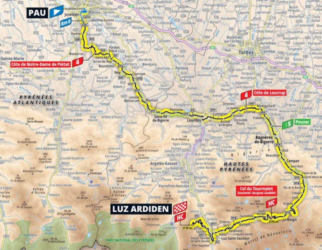 Detaily 18. etapy Tour de France 2021 PAU - LUZ-ARDIDEN (vrchárska)