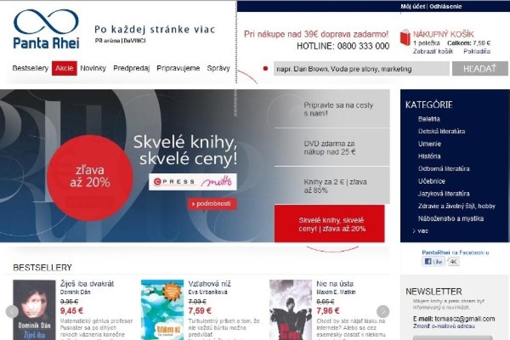 Panta Rhei predstavilo nový e-shop