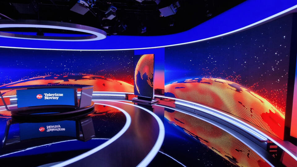 Rekonštrukcia štúdia TV novín v televízii Markíza
