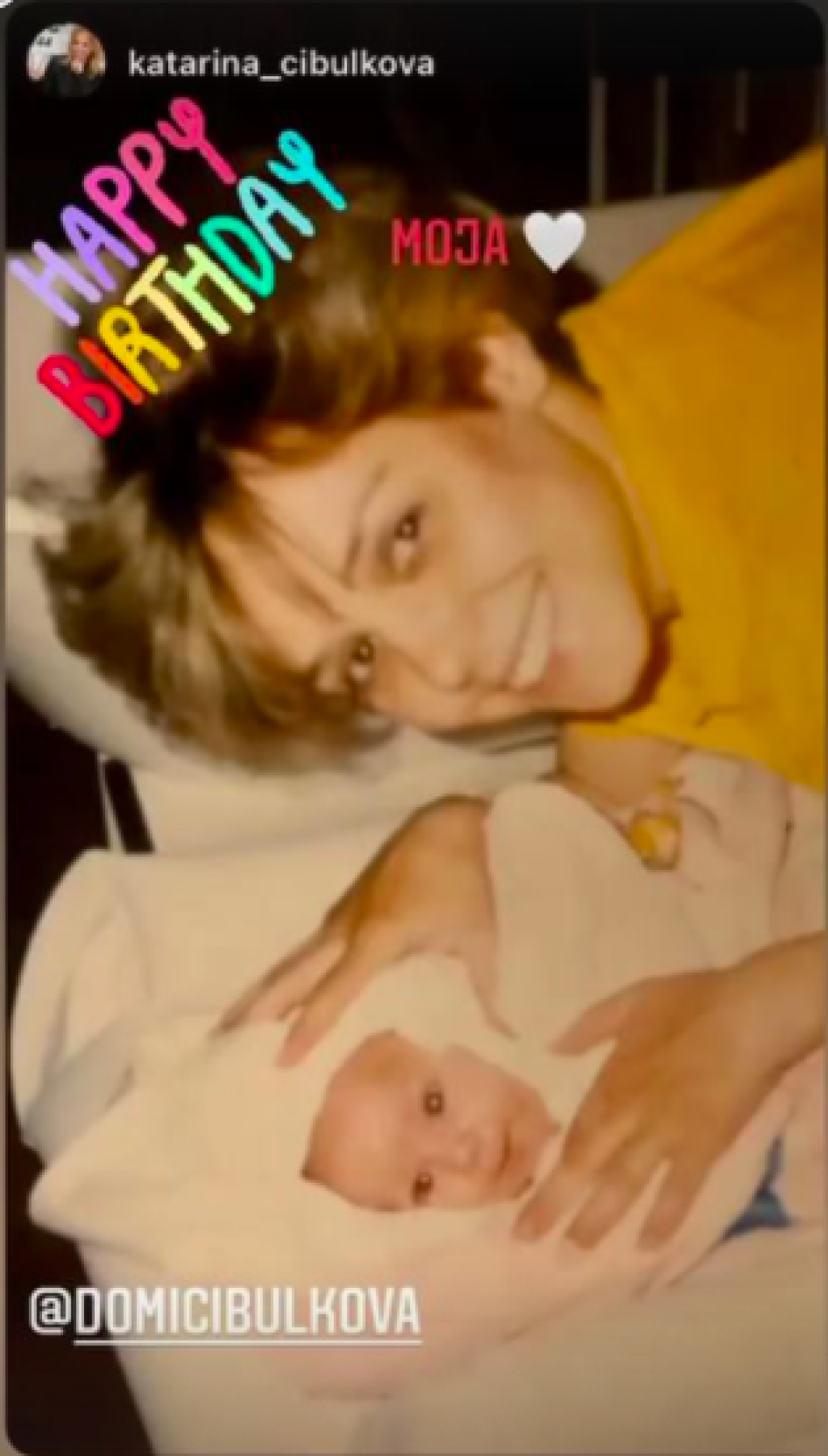 Dominika keď bola bábätko.