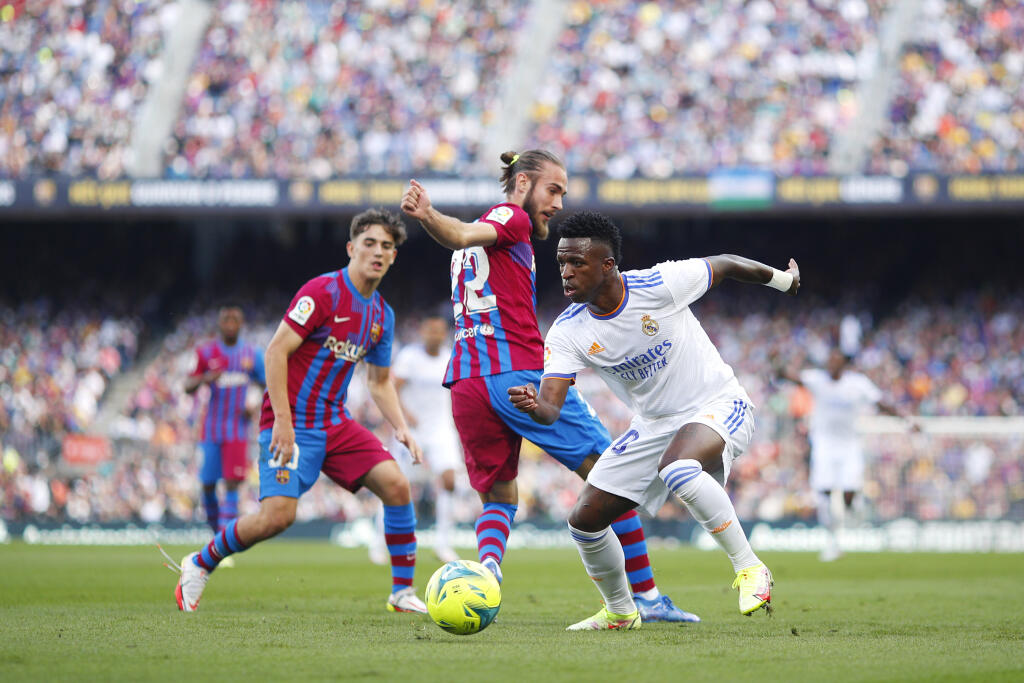 Vinicius počas El Clasica proti Barcelone.