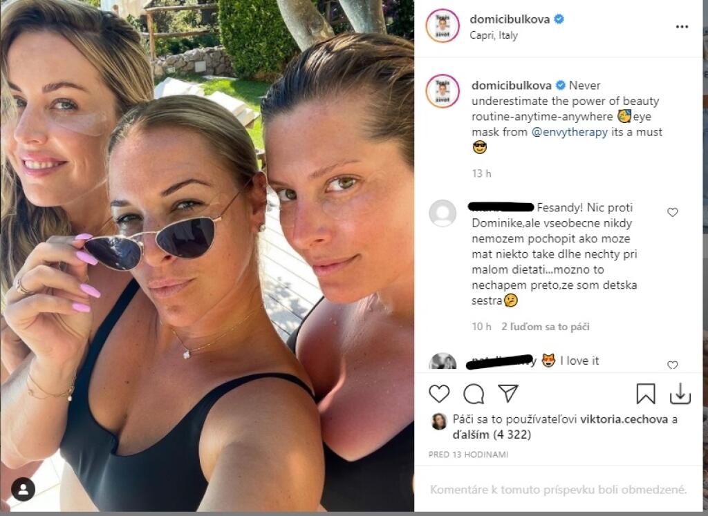 Dominika Cibulková na svojom instagrame dostala kritiku manikúry