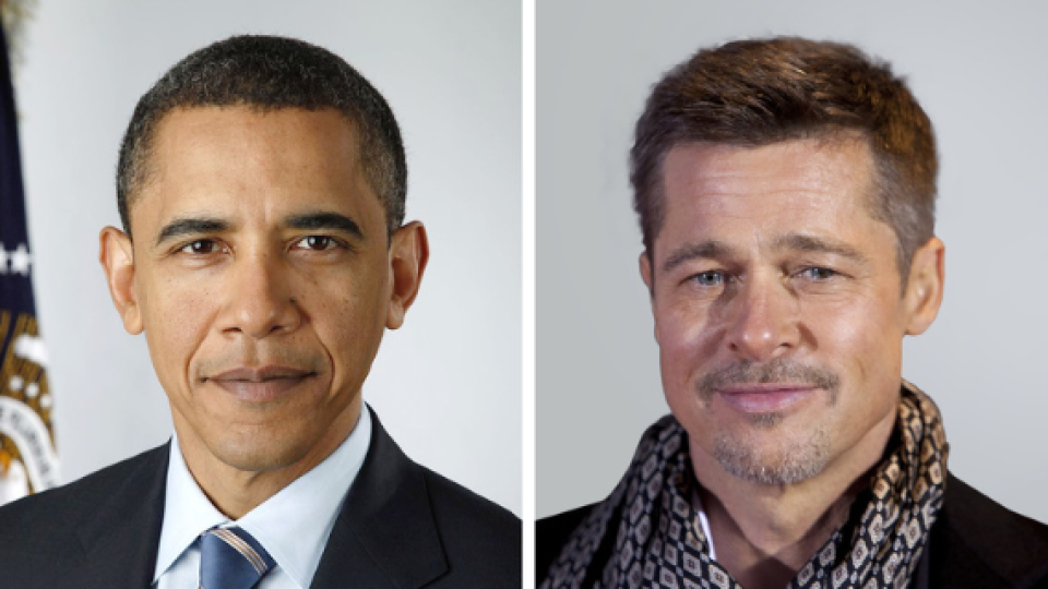 Brad Pitt a Barack Obama