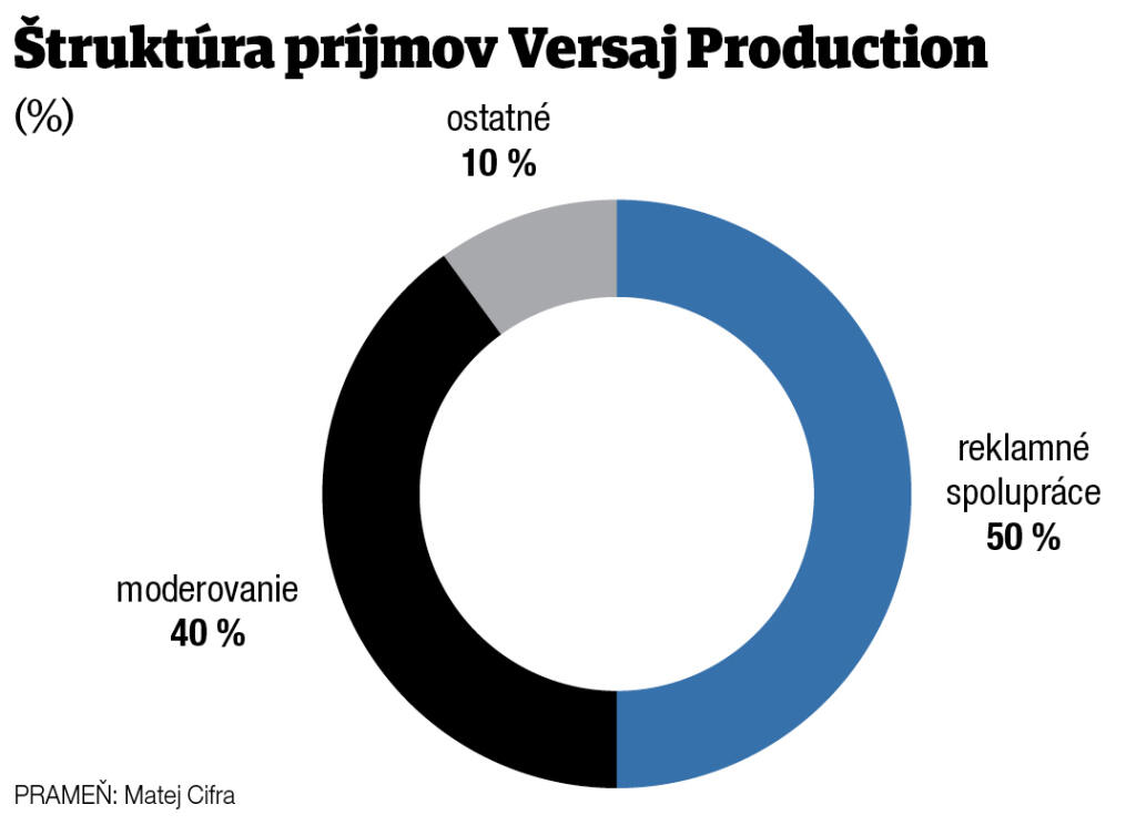 Štruktúra príjmov Versaj Production