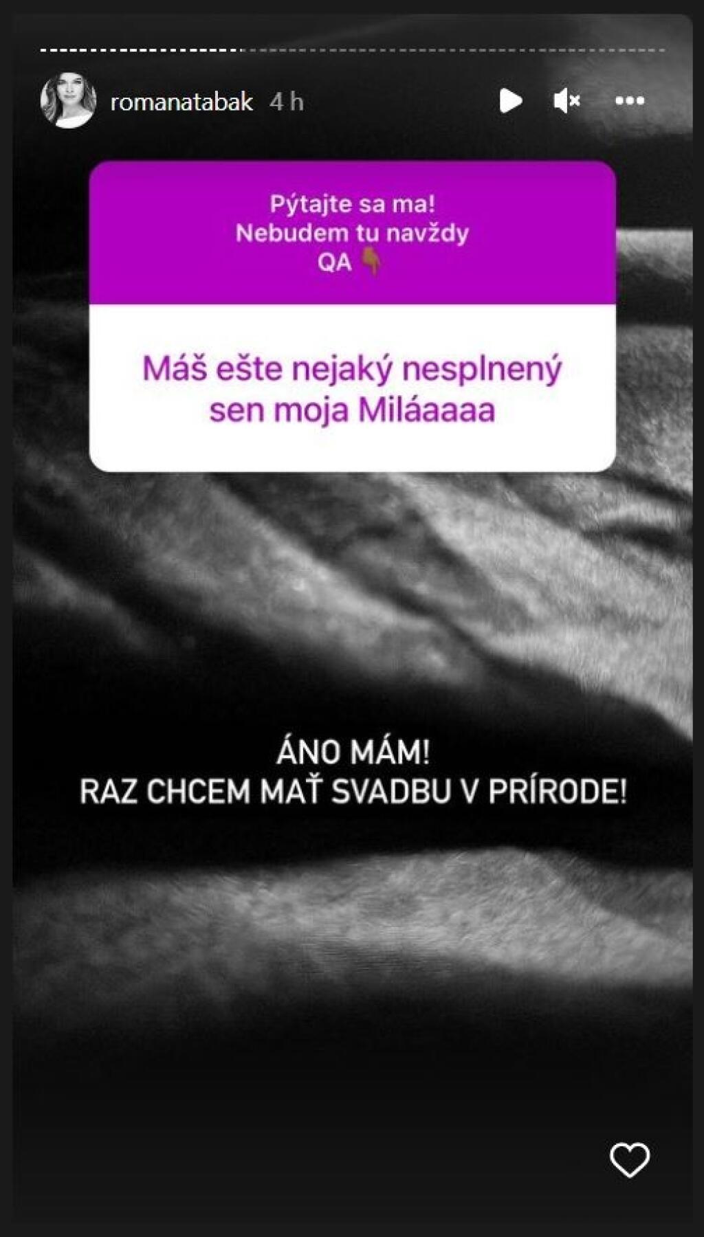 Odhodlala sa k úprimnej spovedi. Bývalá tenistka a dnes poslankyňa parlamentu Romana Tabák odpovedala fanúšikom na instagrame na ich zvedavé otázky a odhalila poriadne pikantnosti.