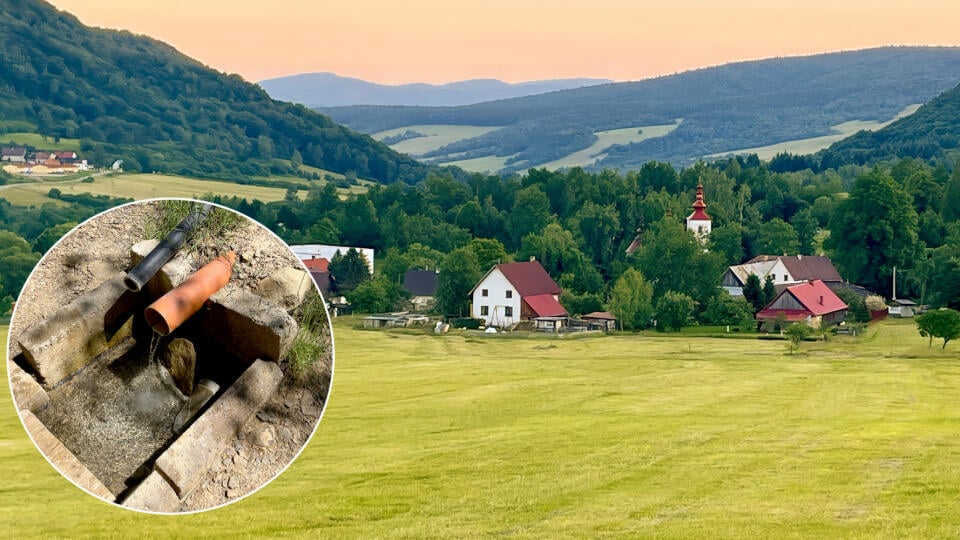 Cigeľka a prameň prírodnej minerálnej vody.